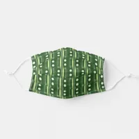 Stripes and Dots Green Adult Cloth Face Mask