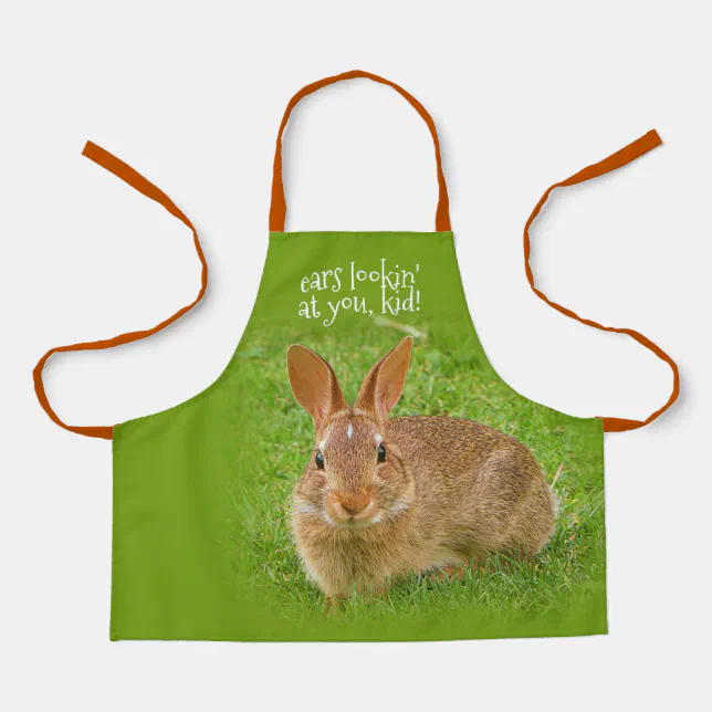 Cute Bunny Rabbit on the Golf Green Apron