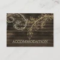 Barnwood Rustic flourish accommodation cards