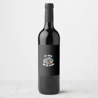 Womens Eat Drink And Be Scary Halloween Modern Wine Label