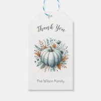 Personalized Blue Little Pumpkin Gift Tags