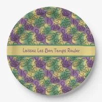 Mardi Gras Laissez Les Bon Temps Rouler Masks Bead Paper Plates