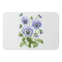 Purple Pansies Bath Mat