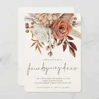 Fall Florals Terracotta Friendsgiving Thanksgiving Invitation