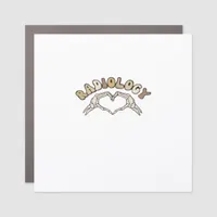 Radiology Skeleton Heart Hands Classic Car Magnet