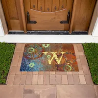 Personalized Steampunk Rusty Clockwork Gears Doormat