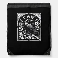 F-Caw-F Crow Aesthetic Casual Drawstring Bag