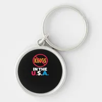 No Kings In The USA Keychain