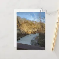 Frozen Stream in the Burlington Iowa  Postcard