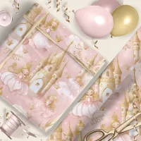 Name Your Princess and Castle Pink ID1053 Wrapping Paper