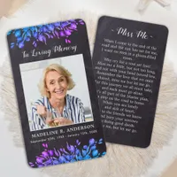 Rustic Loving Memory Funeral Memorial Prayer Card
