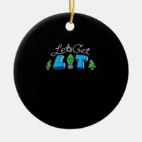 Let's Get Lit Christmas Classic Ceramic Ornament