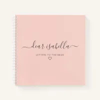 Pink Letters to the Bride Keepsake Memory Notebook