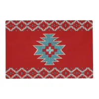 Southwest Mesas Red & Turquoise Geometric Design Placemat