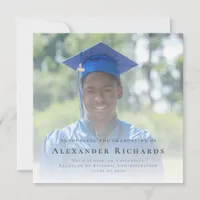 Modern Graduation Typography Photo Announcement