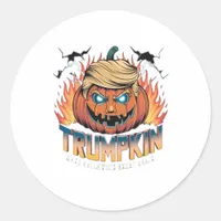 Trumpkin Classic – Spooky Pumpkin Design Classic Round Sticker