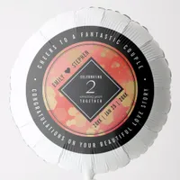 Elegant 2nd Garnet Wedding Anniversary Balloon