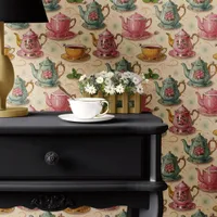 Vintage Tea Set Wallpaper