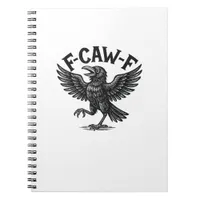 Halloween F-Caw-F Bird Crow Women Men Minimal Clea Notebook