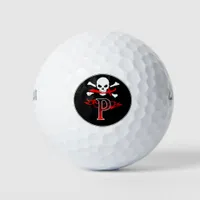 Jolly Roger P Monogram Initial Golf Balls