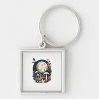 Aesthetic Goblincore And Cottagecore Mushroom Crea Keychain