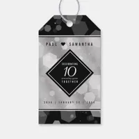 Elegant 10th Tin Wedding Anniversary Celebration Gift Tags