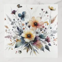 Alcohol Ink Floral Watercolor Trinket Tray