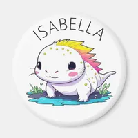 Cute Kawaii Axolotl Illustration Personalized Magnet