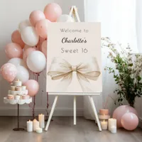 Cream beige Sweet 16 welcome Foam Board