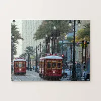 Downtown New Orleans Louisiana Trolley Jigsaw Puzzle