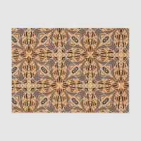 Brown Ochre Tribal Ethnic Boho Mosaic Pattern  Tissue Paper