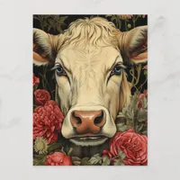 Cow in the Flowers Postcard