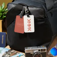 Terracotta Moon Phase Celestial Luggage Tag