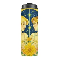 Horoscope Sign Gemini Twins Ethereal Art Thermal Tumbler