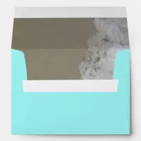 Aqua Sand Seafoam Beach Envelope