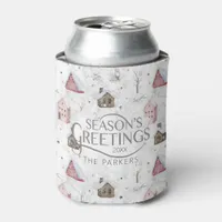 Cozy Home Christmas Pink ID985 Can Cooler