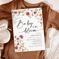 Baby in Bloom, Wildflower Baby Shower Invitation