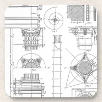 Vintage Architecture Beverage Coaster