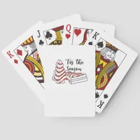 Tis The Season Funny Tree Christmas  Poker Cards