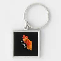 F-Caw-F Chicken Essential Minimal Clean Keychain