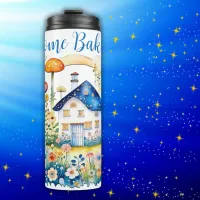 Monogrammed Cottagecore Home with Mushrooms | Thermal Tumbler