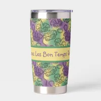 Laissez Les Bon Temps Rouler Mardi Gras Masks Insulated Tumbler