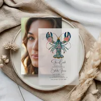 She’s a Catch Coastal Bachelorette Party Vellum Invitations