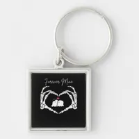 Mine, Valentines Day Classic - Skeleton Hands Hear Keychain