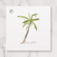 Watercolor Caribbean Island Destination Wedding Favor Tags