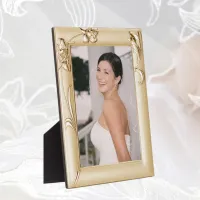 Copper frame Pic Flowers Bride Add Photo Plaque