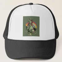 Zombie unicorn trucker hat