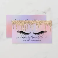 Holographic Makeup EyeLashes Sparkle Glitter Drip  Business Card