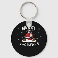 F-Craw-F Crow Christmas F-Caw-F Raven Christmas Cl Keychain