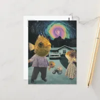 The Silly Surreal Fish Family Postcard